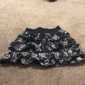 Skirt. Ruffles. Flowers.